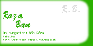 roza ban business card