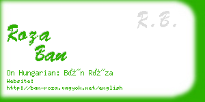 roza ban business card